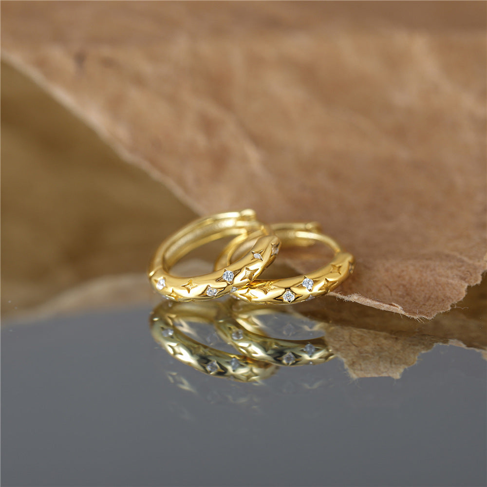 Brincos Elegantes Prata e Dourado