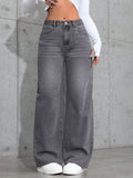 Washed Wide-leg Jeans