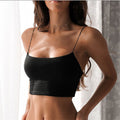 Top Cropped de alças finas