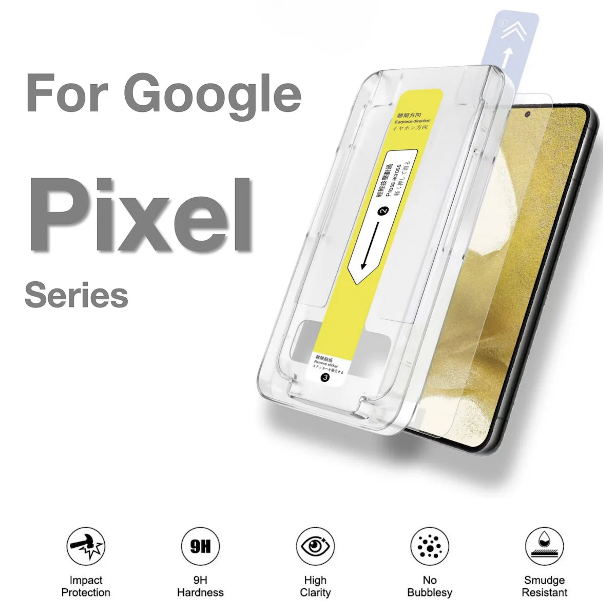 For Google Pixel 6A 7 7A 8 8A 9 9A 10 Pro XL Screen Protector Tempered Glass Dust Free Phone with Install Kit Remove Explosion