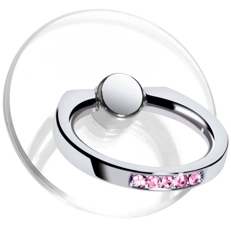 Transparent Cell Phone Ring Holder Stand 360°Degree Rotation Clear Finger Grip Kickstand Compatible Iphone Xiaomi for Phone Case