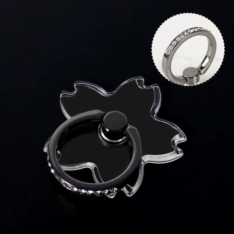 Transparent Cell Phone Ring Holder Stand 360°Degree Rotation Clear Finger Grip Kickstand Compatible Iphone Xiaomi for Phone Case