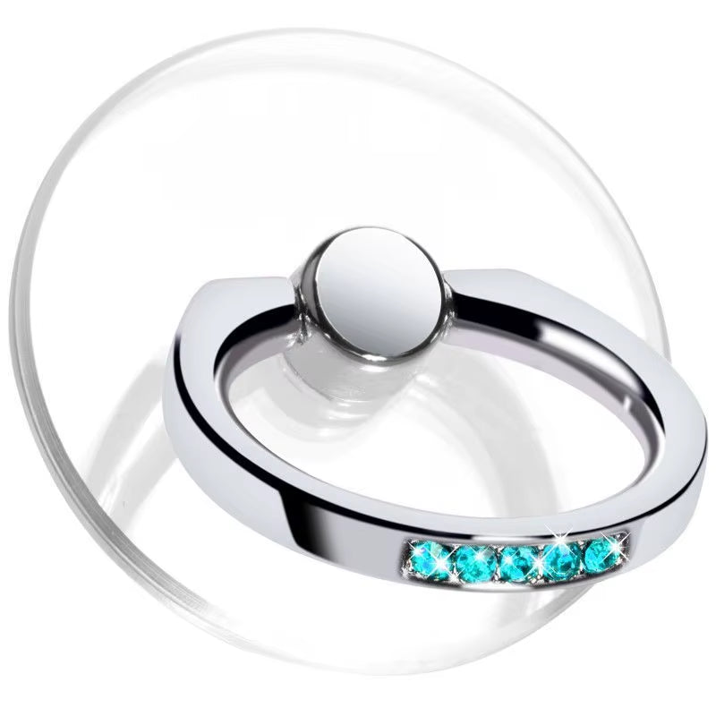 Transparent Cell Phone Ring Holder Stand 360°Degree Rotation Clear Finger Grip Kickstand Compatible Iphone Xiaomi for Phone Case