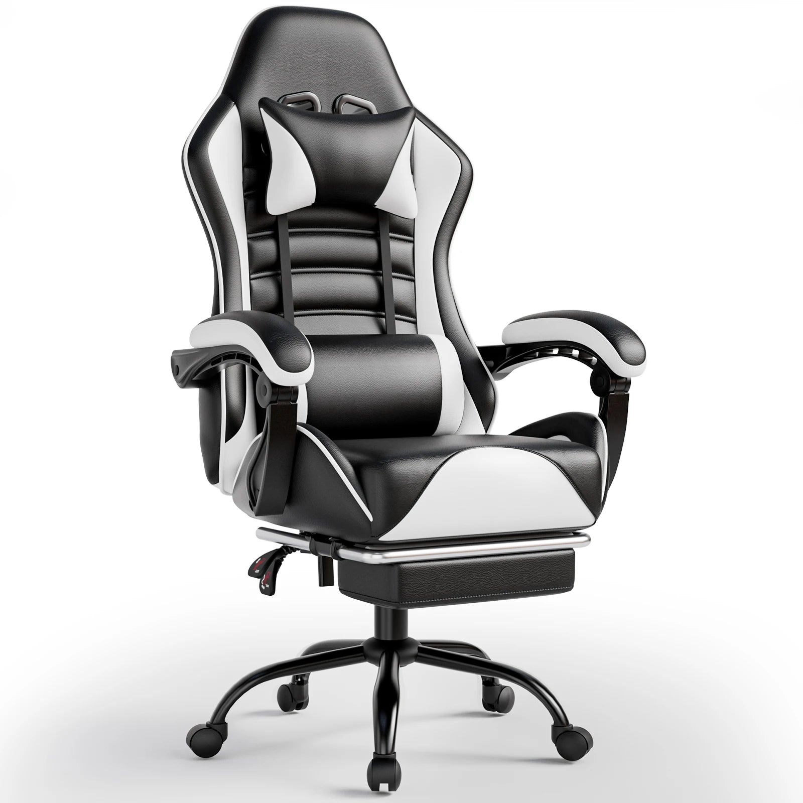 Ergonomic Gaming Chair with Footrest, Racing Style Video Game Chair for Adults, Reclining Gamer Chair Office Chair