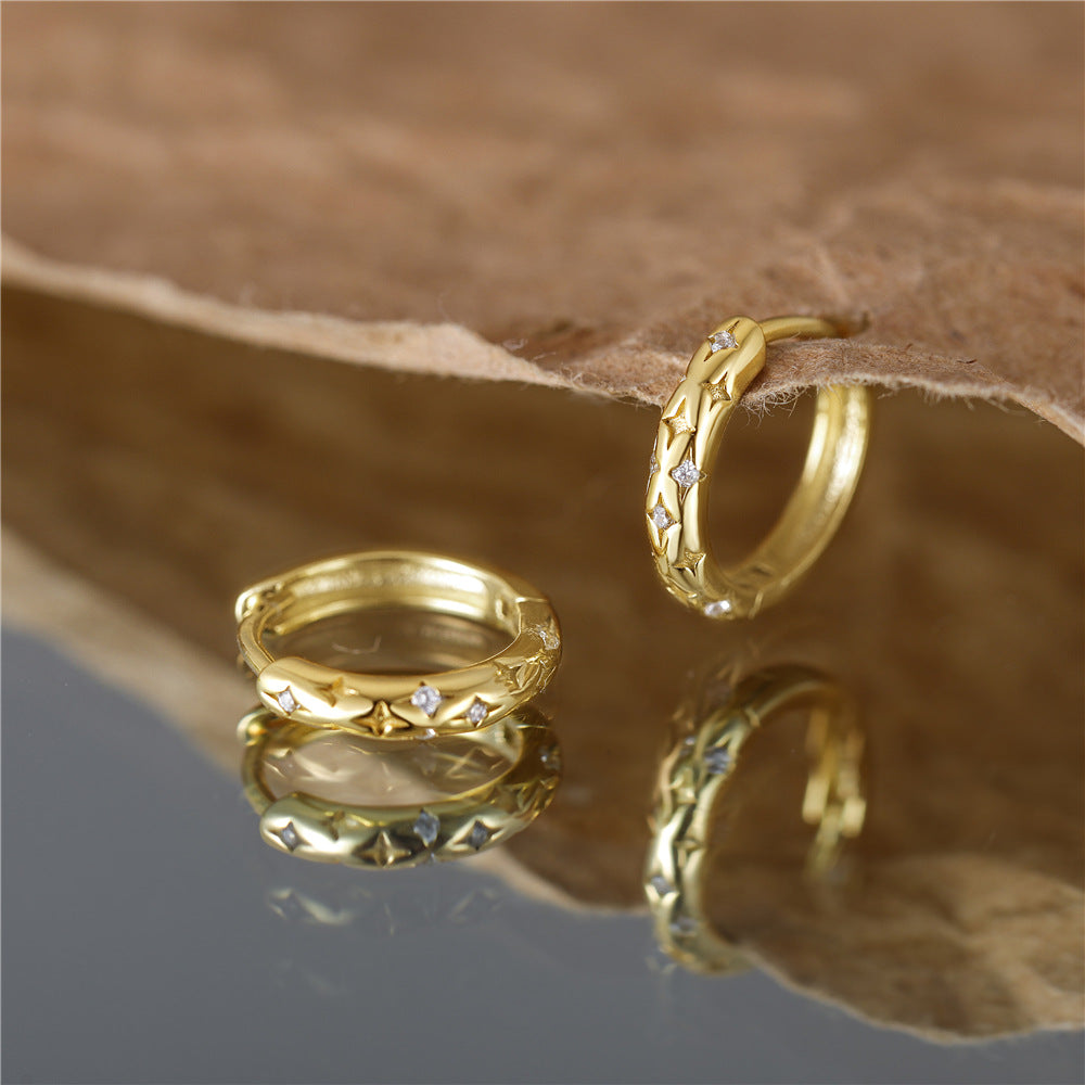 Brincos Elegantes Prata e Dourado