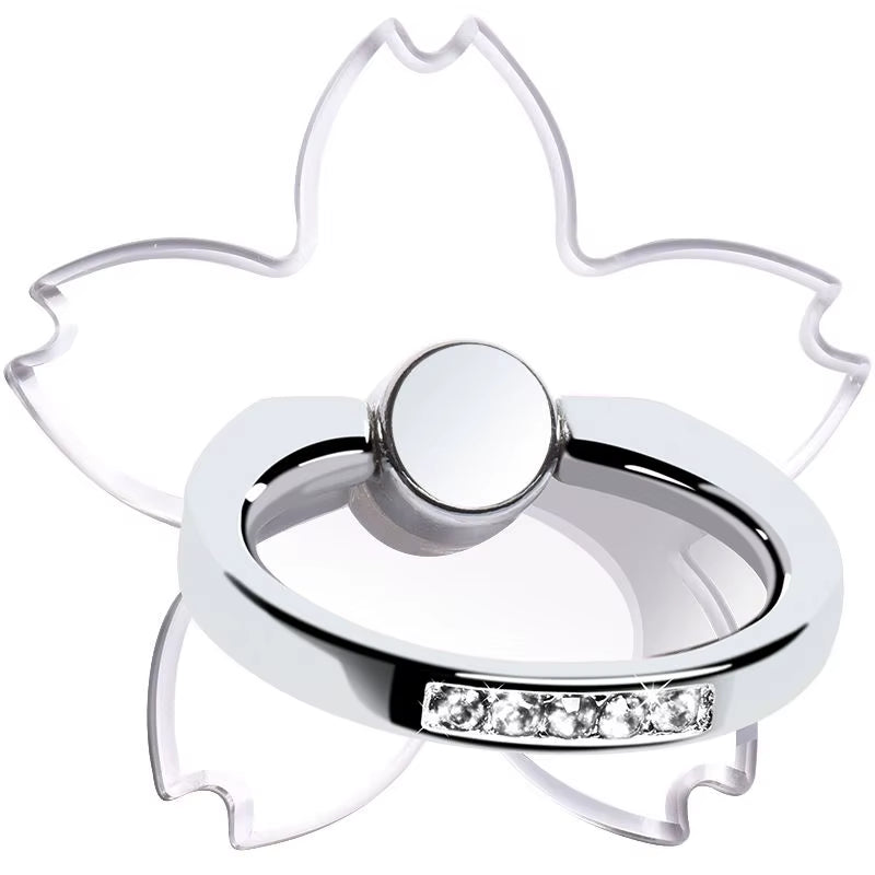 Transparent Cell Phone Ring Holder Stand 360°Degree Rotation Clear Finger Grip Kickstand Compatible Iphone Xiaomi for Phone Case