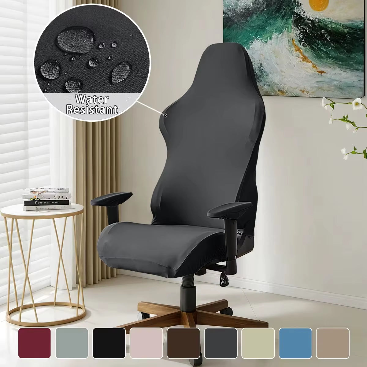 Gaming Chair Cover-Gaming Chair Seat Cover 4Pc/Set Gaming Chair Covers Stretchable with Armrest Covers/Chair Back Covers/Chair S