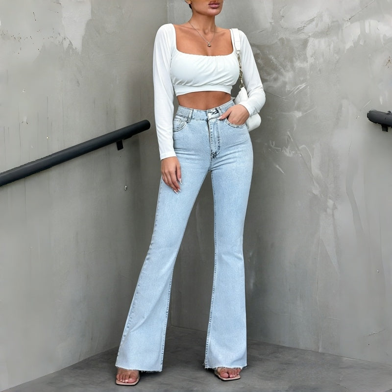 Jeans Flare de cintura média