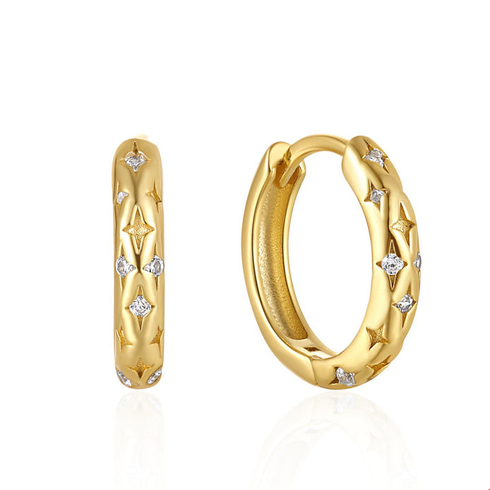 Brincos Elegantes Prata e Dourado