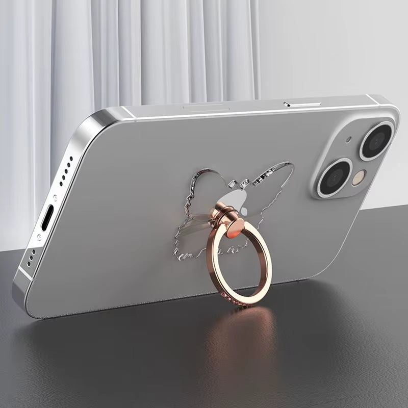 Transparent Cell Phone Ring Holder Stand 360°Degree Rotation Clear Finger Grip Kickstand Compatible Iphone Xiaomi for Phone Case