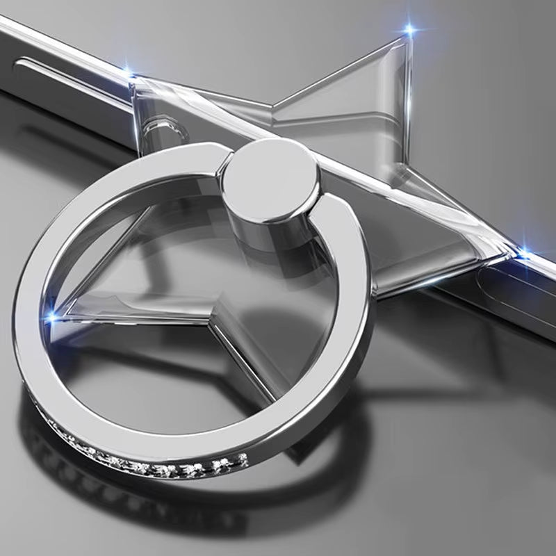 Transparent Cell Phone Ring Holder Stand 360°Degree Rotation Clear Finger Grip Kickstand Compatible Iphone Xiaomi for Phone Case