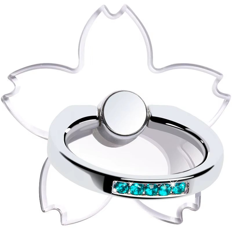 Transparent Cell Phone Ring Holder Stand 360°Degree Rotation Clear Finger Grip Kickstand Compatible Iphone Xiaomi for Phone Case