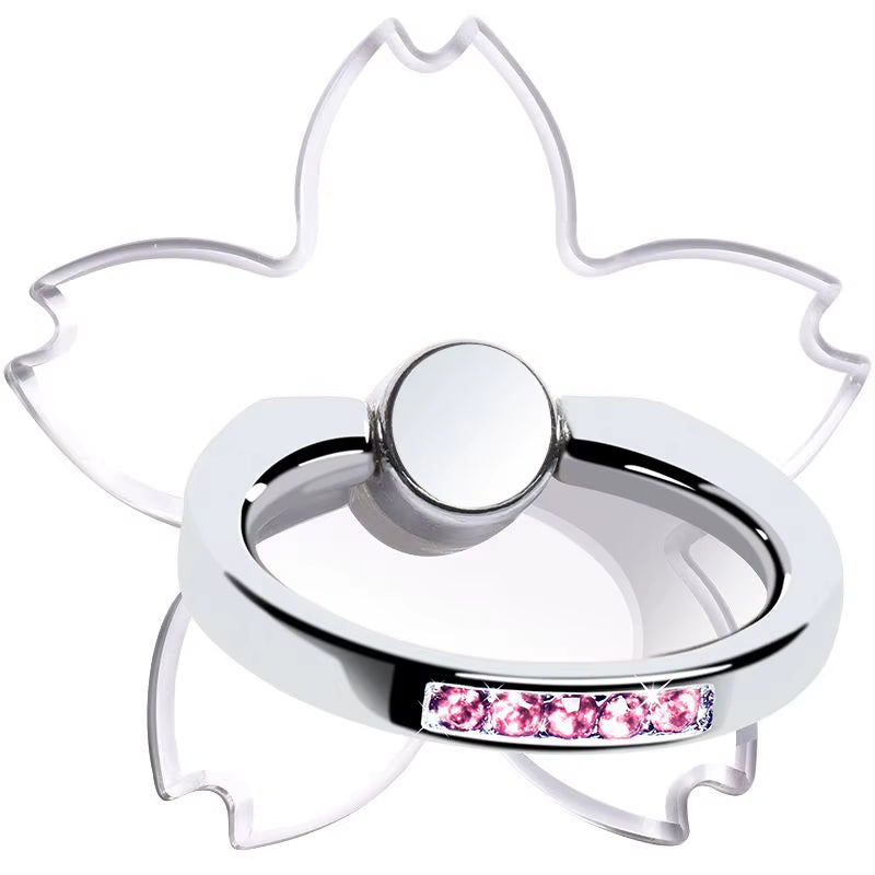 Transparent Cell Phone Ring Holder Stand 360°Degree Rotation Clear Finger Grip Kickstand Compatible Iphone Xiaomi for Phone Case