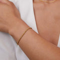 Pulseira Dourada Brilhante de Luxo