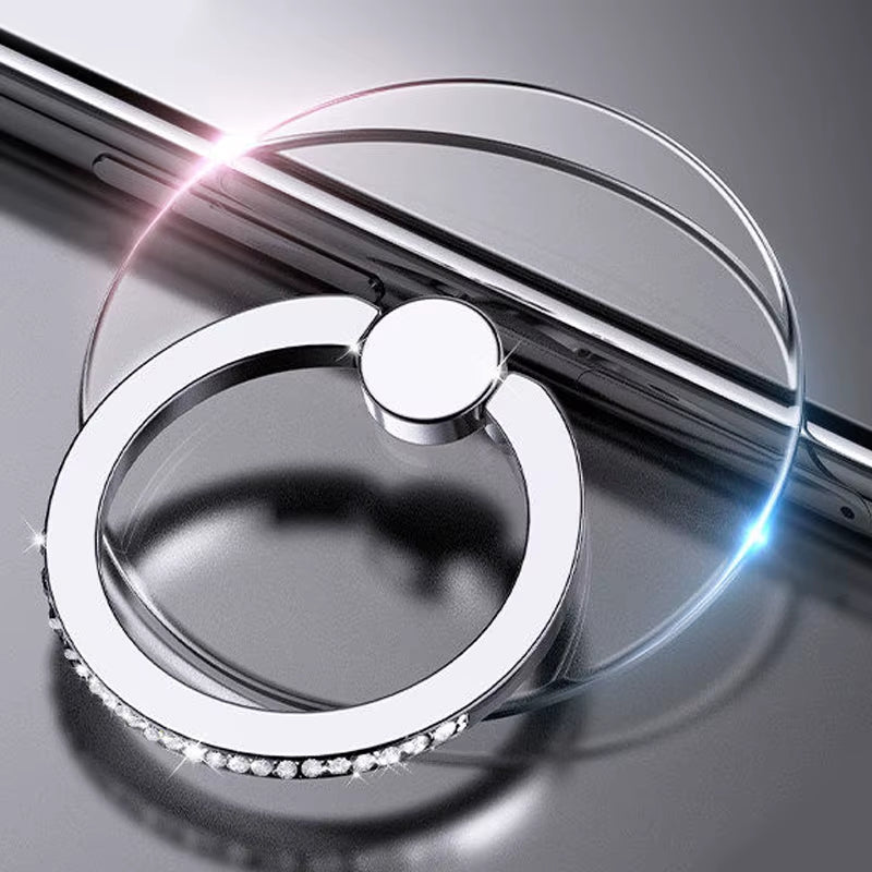 Transparent Cell Phone Ring Holder Stand 360°Degree Rotation Clear Finger Grip Kickstand Compatible Iphone Xiaomi for Phone Case